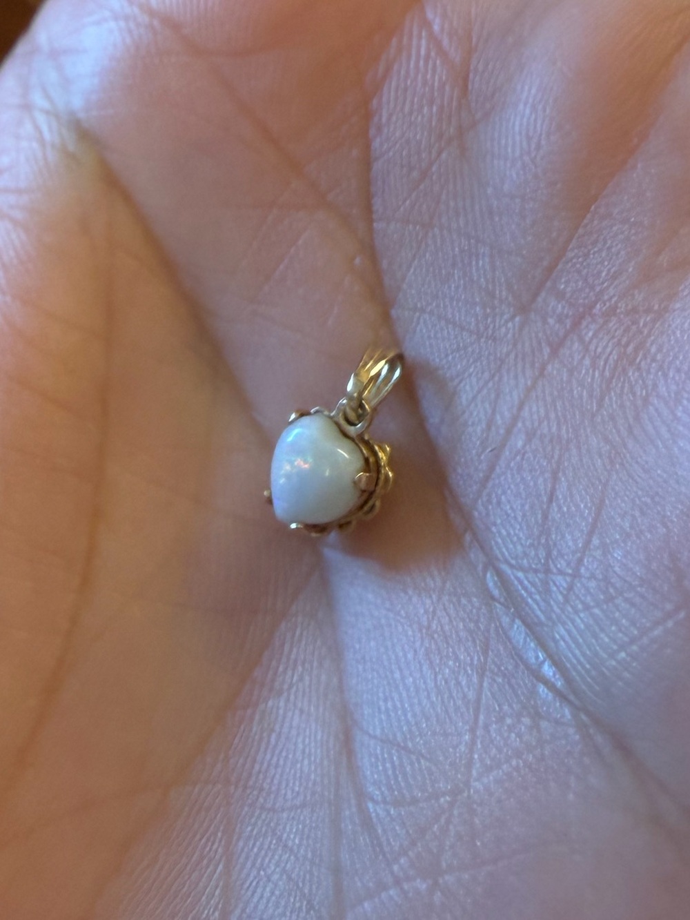 14k Solid Gold and Opal Pendant